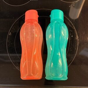 ECO Tupperware water bottles - Coral and Aqua
